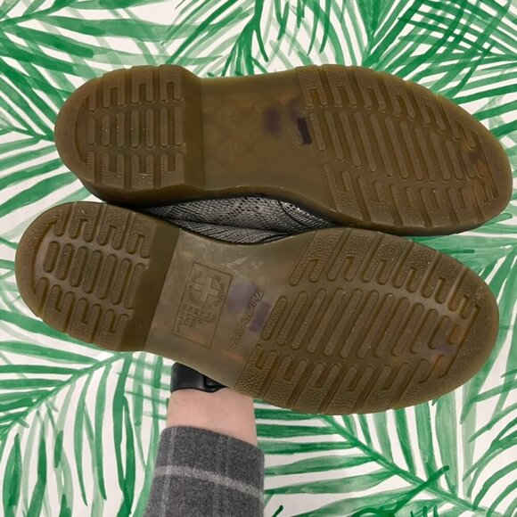 Dr Martens 1461 Met Oxford Lace Up Shoes Silver Metallic Snake Size 7 - Picture 2 of 9